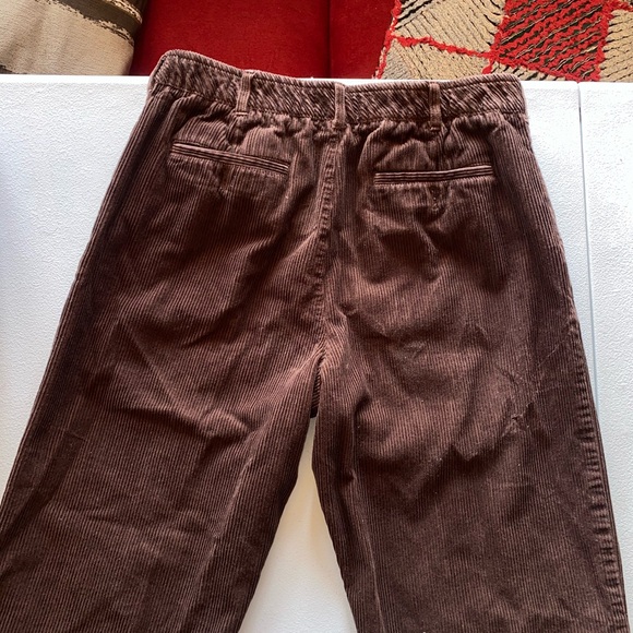 John Blair Wide Leg Relaxed Fit Brown Corduroy Pants | Size 34 M - Picture 11 of 13